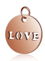 thumb Stainless steel Message Round Charm Height : 12 mm , Width: 15 mm 3