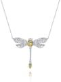 thumb 925 Sterling Silver High Carbon Diamond Dragonfly Luxury Necklace 0