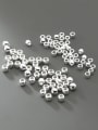 thumb S925 plain silver diameter 4-5mm geometric drum beads hand string spacer beads 1