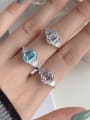 thumb 925 Sterling Silver 5A Cubic Zirconia Geometric Luxury Band Ring 1
