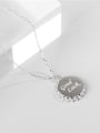 thumb 925 Sterling Silver Round Letter" GOOD LUCK" Minimalist Necklace 1