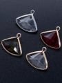 thumb Brass Multicolor Glass Triangle Charm Height : 17 mm , Width: 19 mm 0