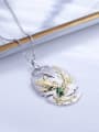 thumb 925 Sterling Silver Natural Stone Leaf Luxury Necklace 2