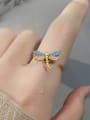 thumb 925 Sterling Silver Cubic Zirconia Rotating Dragonfly Cute Band Ring 1