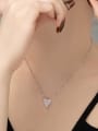thumb 925 Sterling Silver Cubic Zirconia Minimalist Heart  Earring and Necklace Set 1