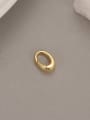 thumb Brass 18K Gold Plated Geometric Spring Ring Clasp 2