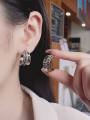 thumb 925 Sterling Silver Geometric Stud Earring 1