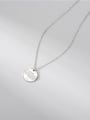thumb 925 Sterling Silver Round Letter Minimalist Necklace 2