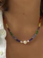 thumb Tila Bead Multi Color Bohemia Freshwater Pearls Handmade Beading Necklace 2