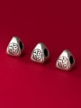 thumb S925 silver aged retro Fu character geometric tapered spacer 0