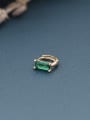 thumb 925 Sterling Silver Cubic Zirconia Geometric Minimalist Huggie Earring 0