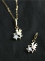 thumb 925 Sterling Silver Rhinestone Star Dainty Necklace 1