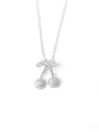 thumb 925 Sterling Silver Cubic Zirconia Friut Cute Necklace 3