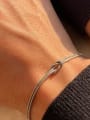 thumb 925 Sterling Silver Double Layer Chain Minimalist Strand Bracelet 1