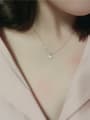 thumb 925 Sterling Silver Rhinestone Heart Dainty Necklace 1