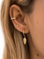 thumb 925 Sterling Silver Rhinestone Water Drop Dainty Huggie Earring 2