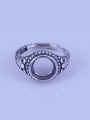 thumb 925 Sterling Silver Round Ring Setting Stone size: 9*9mm 0