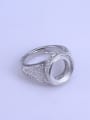 thumb 925 Sterling Silver 18K White Gold Plated Round Ring Setting Stone size: 12*12mm 2