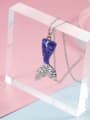 thumb Stainless steel Resin  Cute Wind Fish Tail Pendant Necklace 2