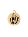 thumb Stainless steel Round Tiger Minimalist Necklace 0