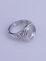 thumb 925 Sterling Silver 18K White Gold Plated Round Ring Setting Stone size: 11*11mm 2