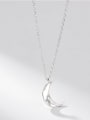thumb 925 Sterling Silver Moon Minimalist Necklace 2