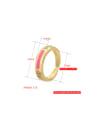 thumb Brass Enamel Rhinestone Geometric Trend Band Ring 1