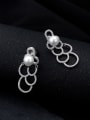 thumb 925 Sterling Silver Cubic Zirconia Geometric Statement Cluster Earring 3