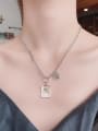thumb 925 Sterling Silver Letter Vintage Necklace 1