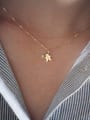 thumb 925 Sterling Silver Rhinestone gingerbread Man Gold Dainty Necklace 1