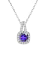 thumb 925 Sterling Silver Moissanite Geometric Dainty Necklace 4