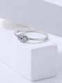 thumb 925 Sterling Silver Cubic Zirconia Evil Eye Dainty Band Ring 2
