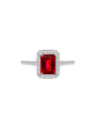 thumb 925 Sterling Silver Cubic Zirconia Geometric Luxury Cocktail Ring 3