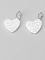 thumb 925 Sterling Silver Heart Charm Height : 14 mm , Width: 12 mm 0