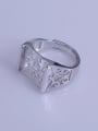 thumb 925 Sterling Silver 18K White Gold Plated Square Ring Setting Stone size: 13*13mm 1