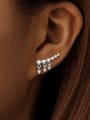 thumb 925 Sterling Silver Bead Tassel Minimalist Stud Earring 1