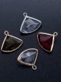 thumb Brass Multicolor Glass Triangle Charm Height : 17 mm , Width: 19 mm 1