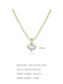 thumb 925 Sterling Silver Cubic Zirconia Geometric Minimalist Necklace 3