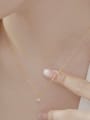thumb 925 Sterling Silver Rhinestone Geometric Minimalist Necklace 2