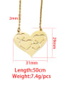 thumb Stainless steel Hollow out Heart Minimalist Necklace 2