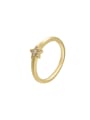 thumb Brass Cubic Zirconia Star Dainty Band Ring 0