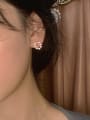 thumb 925 Sterling Silver Cubic Zirconia Rosary Trend Stud Earring 1