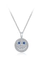 thumb 925 Sterling Silver High Carbon Diamond Round Trend Necklace 0