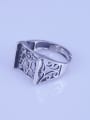 thumb 925 Sterling Silver 18K White Gold Plated Geometric Ring Setting Stone size: 13*13mm 1