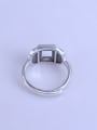thumb 925 Sterling Silver Geometric Ring Setting Stone size: 6*8mm 1