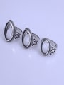 thumb 925 Sterling Silver Oval Ring Setting Stone size: 10*13 12*16 13*18MM 0