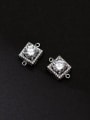 thumb 925 Sterling Silver Cubic Zirconia Geometric 1.1mm Charm Width: 14.7 mm, Height : 9.6 mm, Thickness: 5.8mm 1