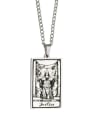 thumb Justice's Tarot hip hop stainless steel titanium steel necklace 3