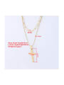 thumb Stainless steel Cross Trend Multi Strand Necklace 1