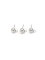 thumb Stainless steel Peas with circle round bead earrings 1